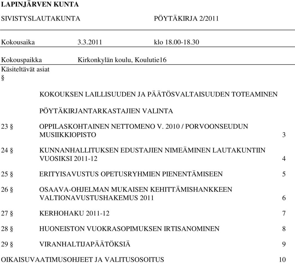 OPPILASKOHTAINEN NETTOMENO V.