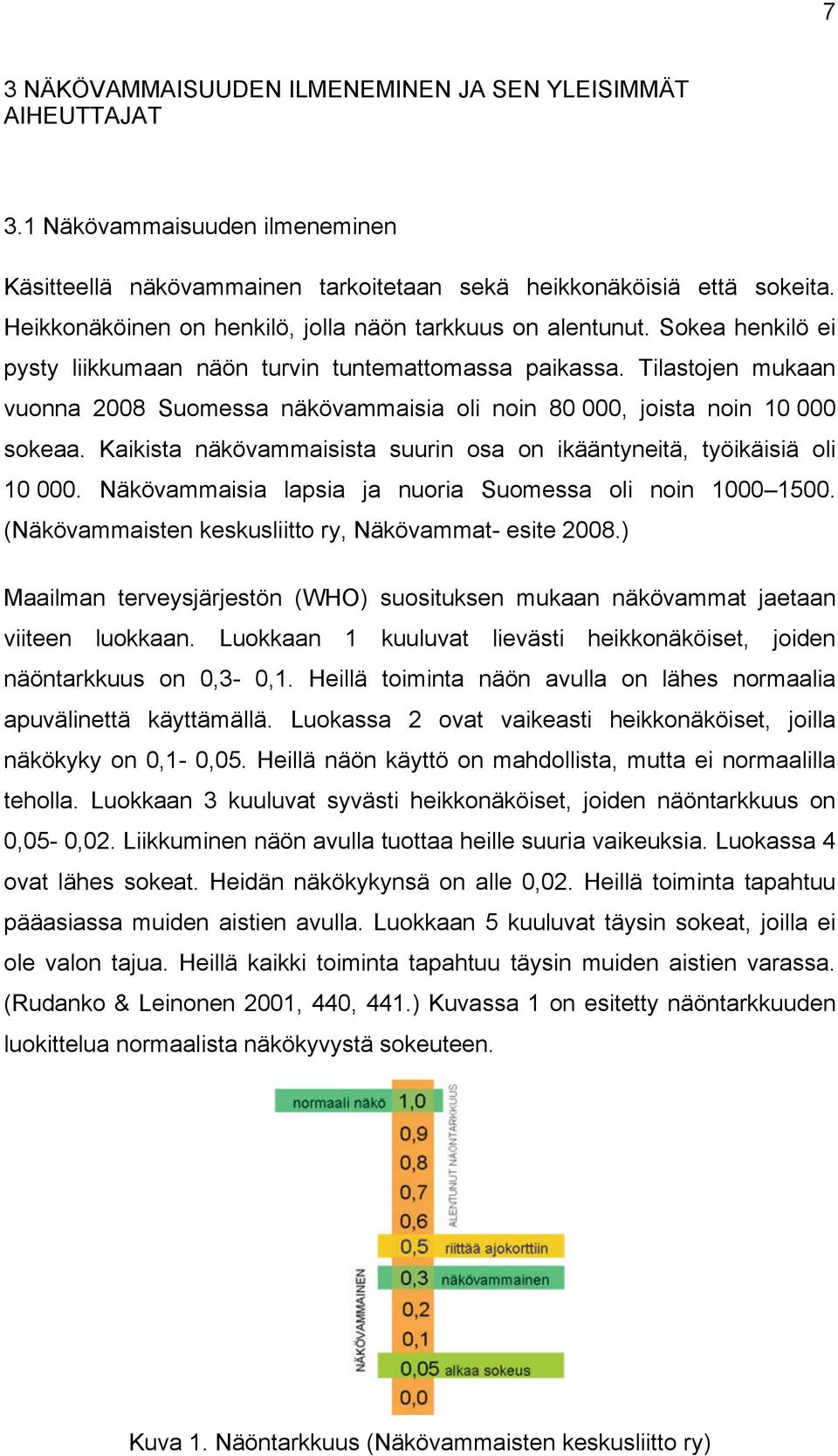 Tilastojen mukaan vuonna 2008 Suomessa näkövammaisia oli noin 80 000, joista noin 10 000 sokeaa. Kaikista näkövammaisista suurin osa on ikääntyneitä, työikäisiä oli 10 000.