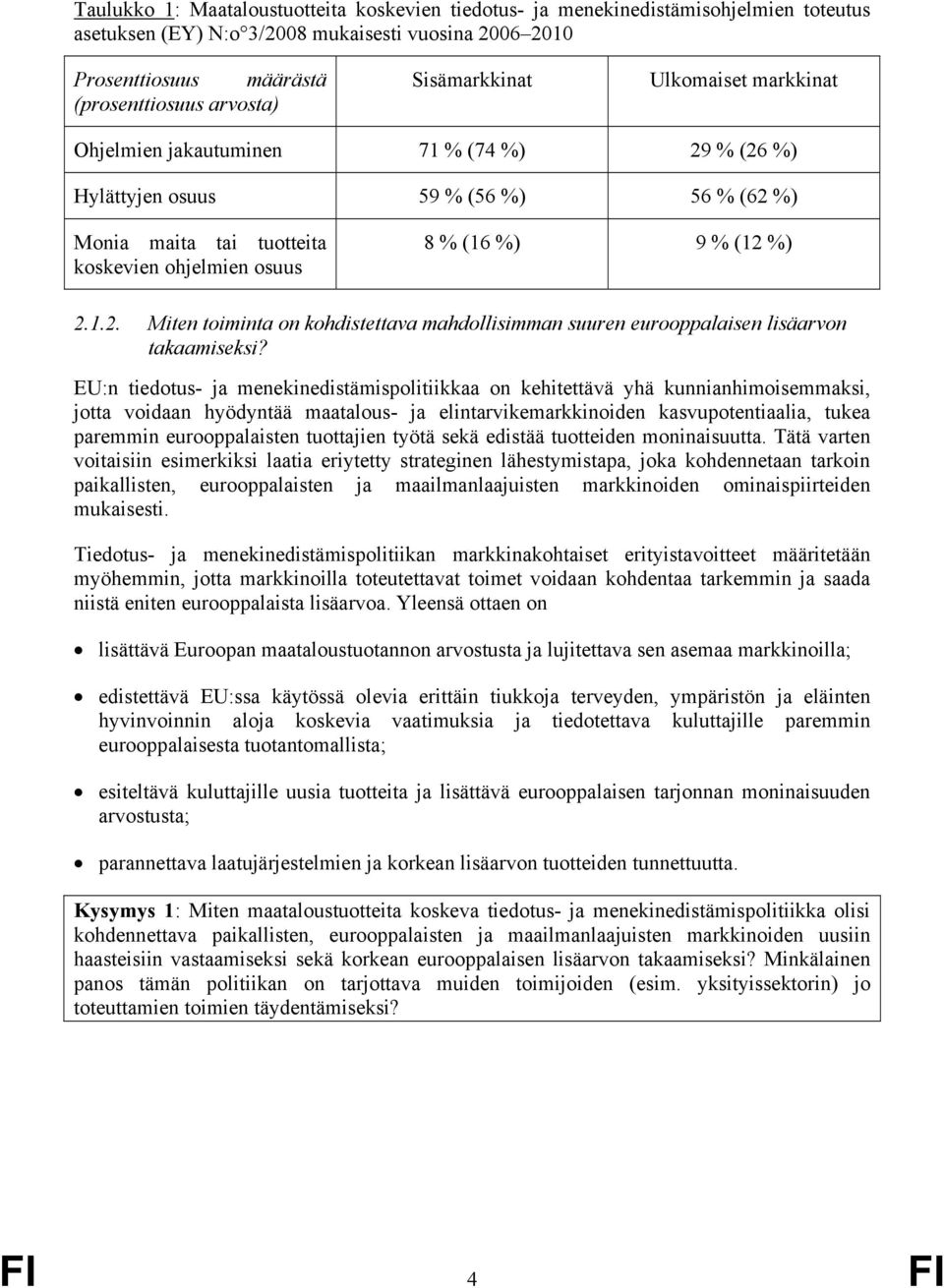 1.2. Miten toiminta on kohdistettava mahdollisimman suuren eurooppalaisen lisäarvon takaamiseksi?
