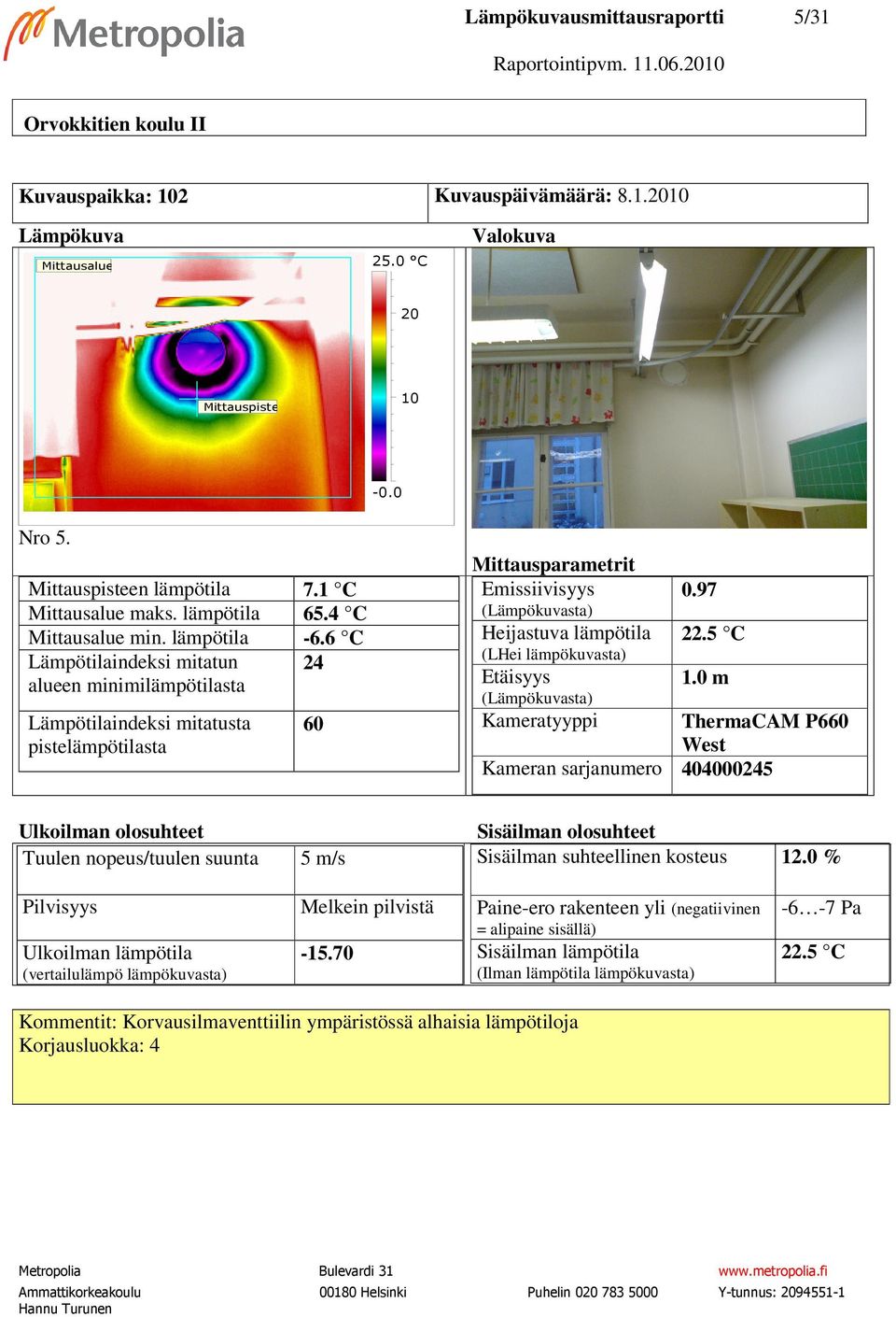 6 C Lämpötilaindeksi mitatun 24 60 22.5 C Sisäilman suhteellinen kosteus 12.