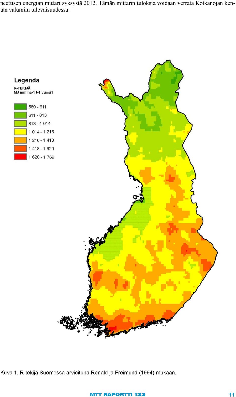 kentän valumiin tulevaisuudessa. Kuva 1.