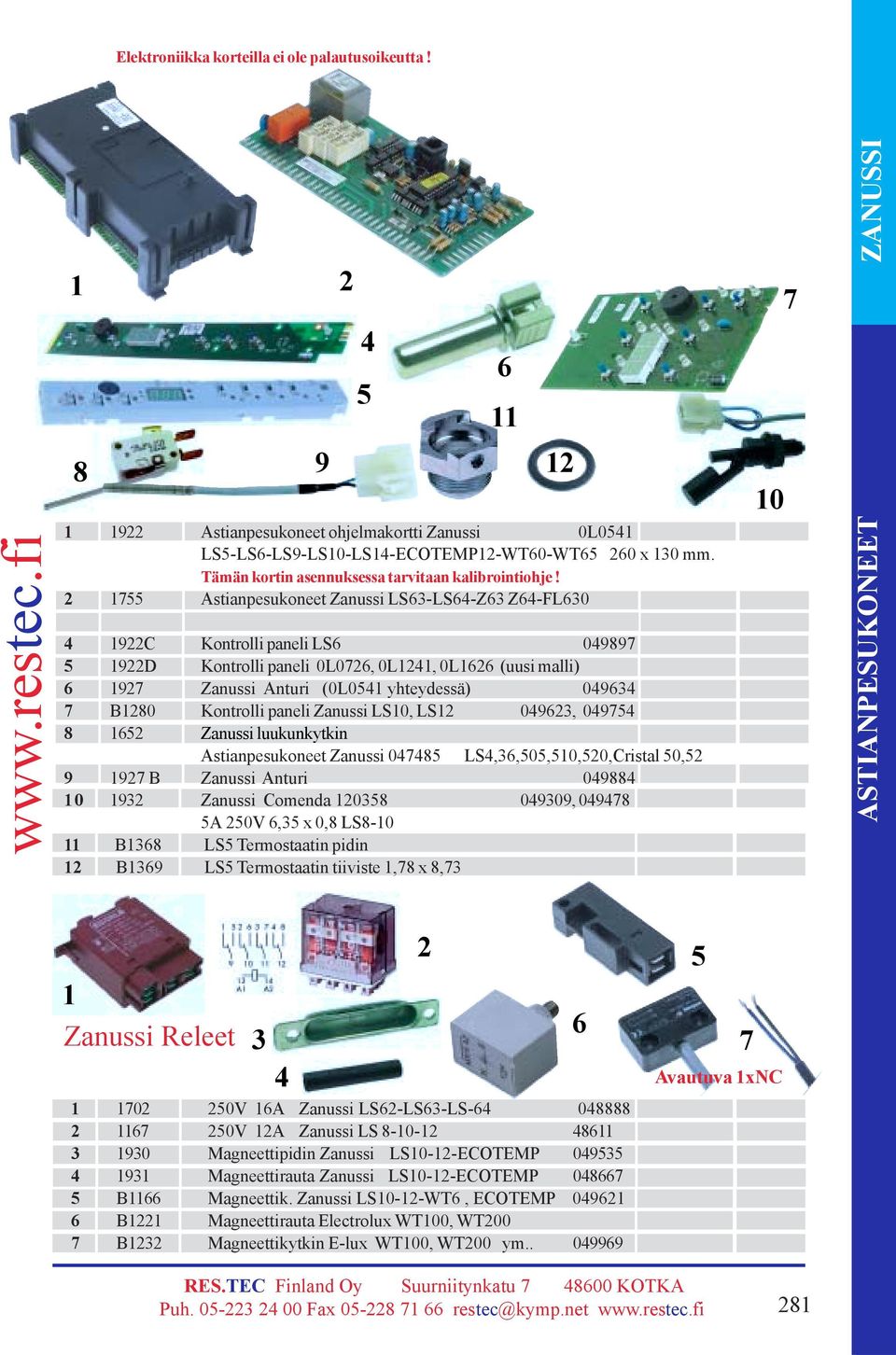 Astianpesukoneet Zanussi LS-LS-Z Z-FL0 9C Kontrolli paneli LS 0989 9D Kontrolli paneli 0L0, 0L, 0L (uusi malli) 9 Zanussi Anturi (0L0 yhteydessä) 09 B80 Kontrolli paneli Zanussi LS0, LS 09, 09 8