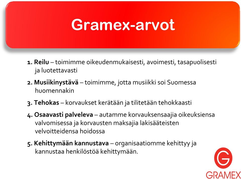 Tehokas korvaukset kerätään ja tilitetään tehokkaasti 4.