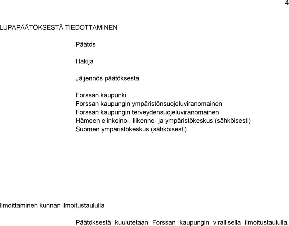 elinkeino-, liikenne- ja ympäristökeskus (sähköisesti) Suomen ympäristökeskus (sähköisesti)