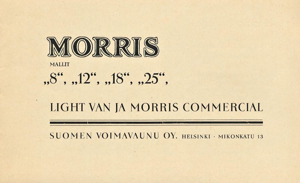 MORRIS COMMERCIAL SUOMEN