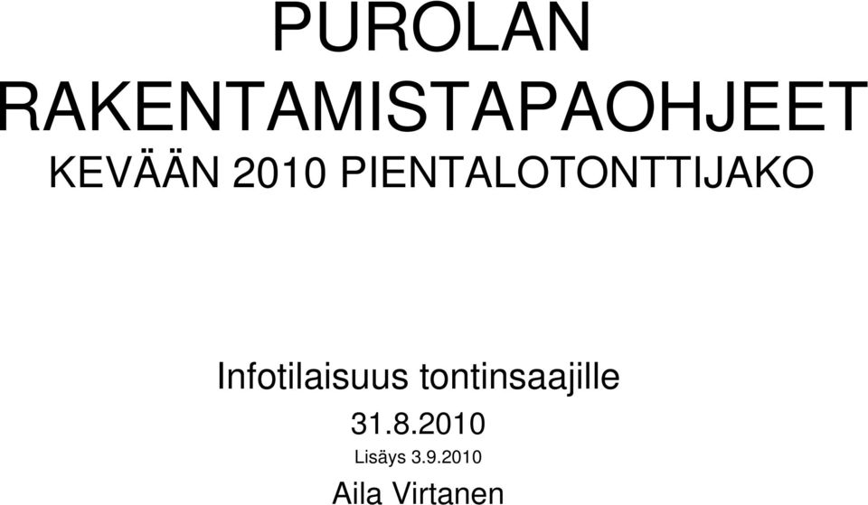 Infotilaisuus tontinsaajille 31.