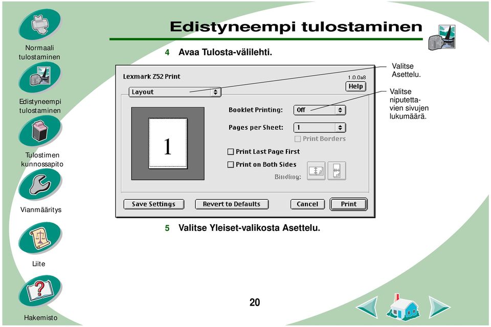 Valitse niputettavien sivujen