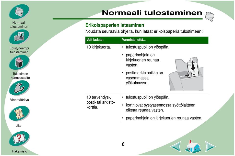 postimerkin paikka on vasemmassa yläkulmassa. 10 tervehdys-, posti- tai arkistokorttia.