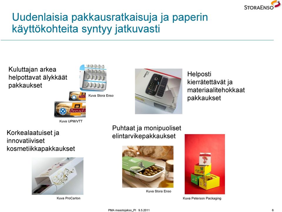 materiaalitehokkaat pakkaukset Kuva UPM/VTT Korkealaatuiset ja innovatiiviset