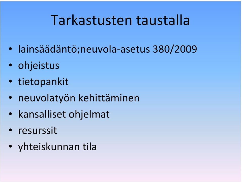 ohjeistus tietopankit neuvolatyön