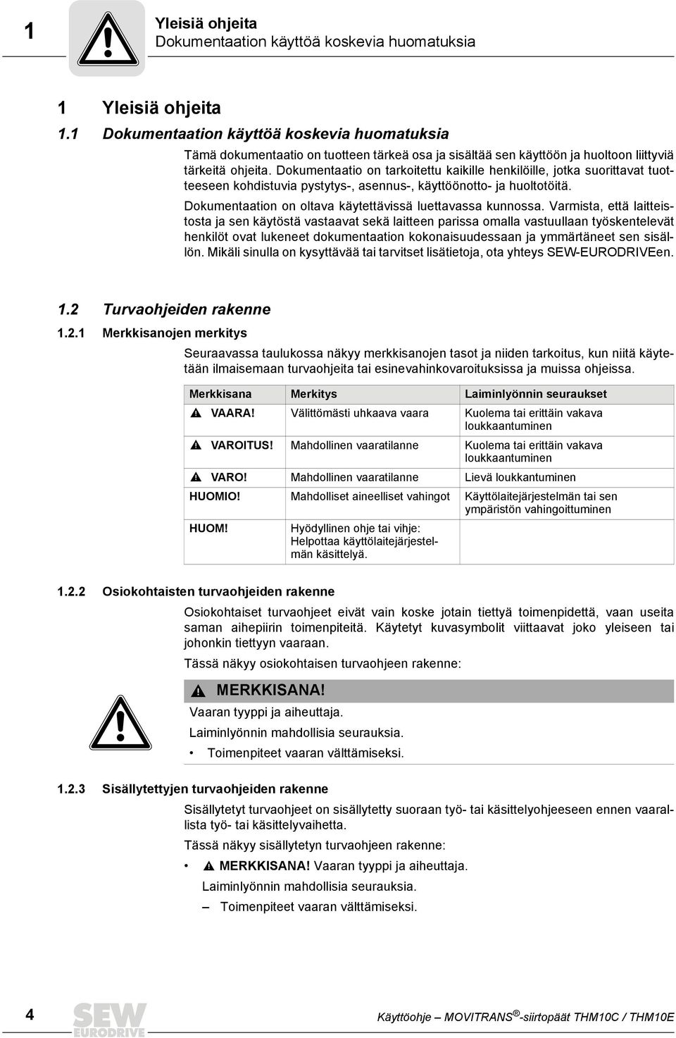 Dokumentaatio on tarkoitettu kaikille henkilöille, jotka suorittavat tuotteeseen kohdistuvia pystytys-, asennus-, käyttöönotto- ja huoltotöitä.
