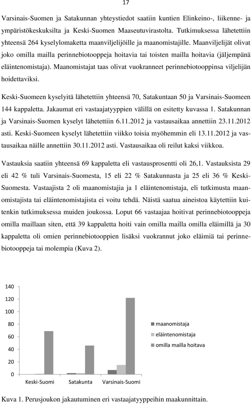 Maanviljelijät olivat joko omilla mailla perinnebiotooppeja hoitavia tai toisten mailla hoitavia (jäljempänä eläintenomistaja).