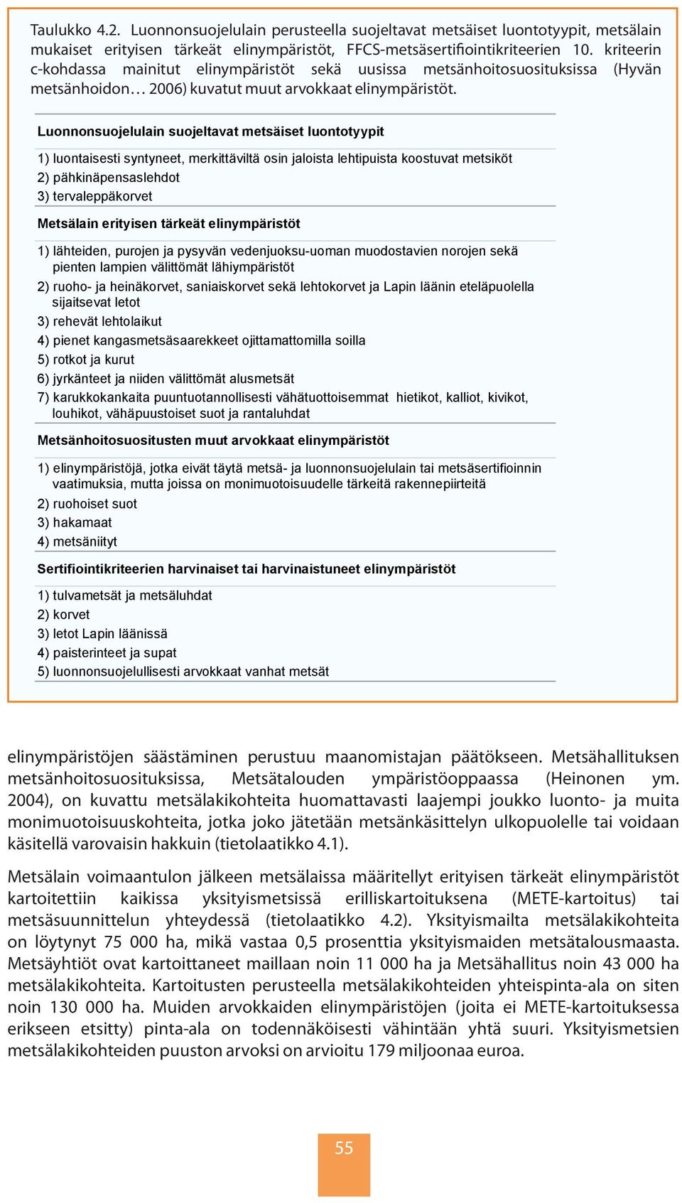 Luonnonsuojelulain suojeltavat metsäiset luontotyypit 1) luontaisesti syntyneet, merkittäviltä osin jaloista lehtipuista koostuvat metsiköt 2) pähkinäpensaslehdot 3) tervaleppäkorvet Metsälain