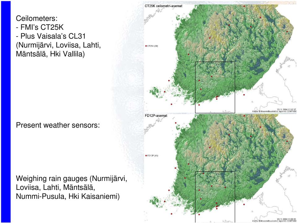 Present weather sensors: Weighing rain gauges