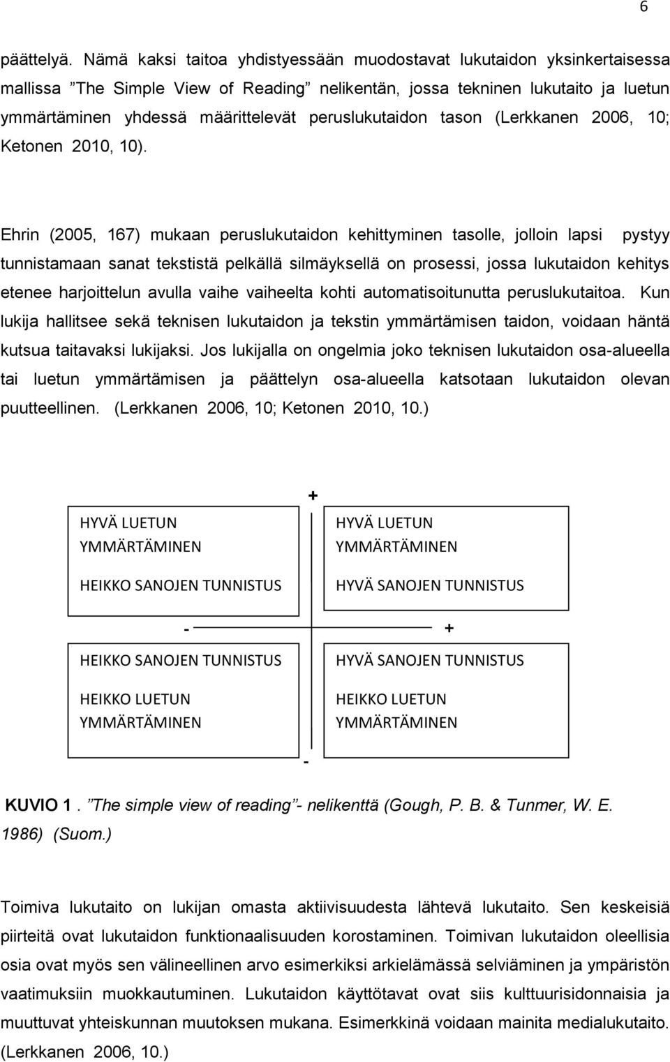 peruslukutaidon tason (Lerkkanen 2006, 10; Ketonen 2010, 10).