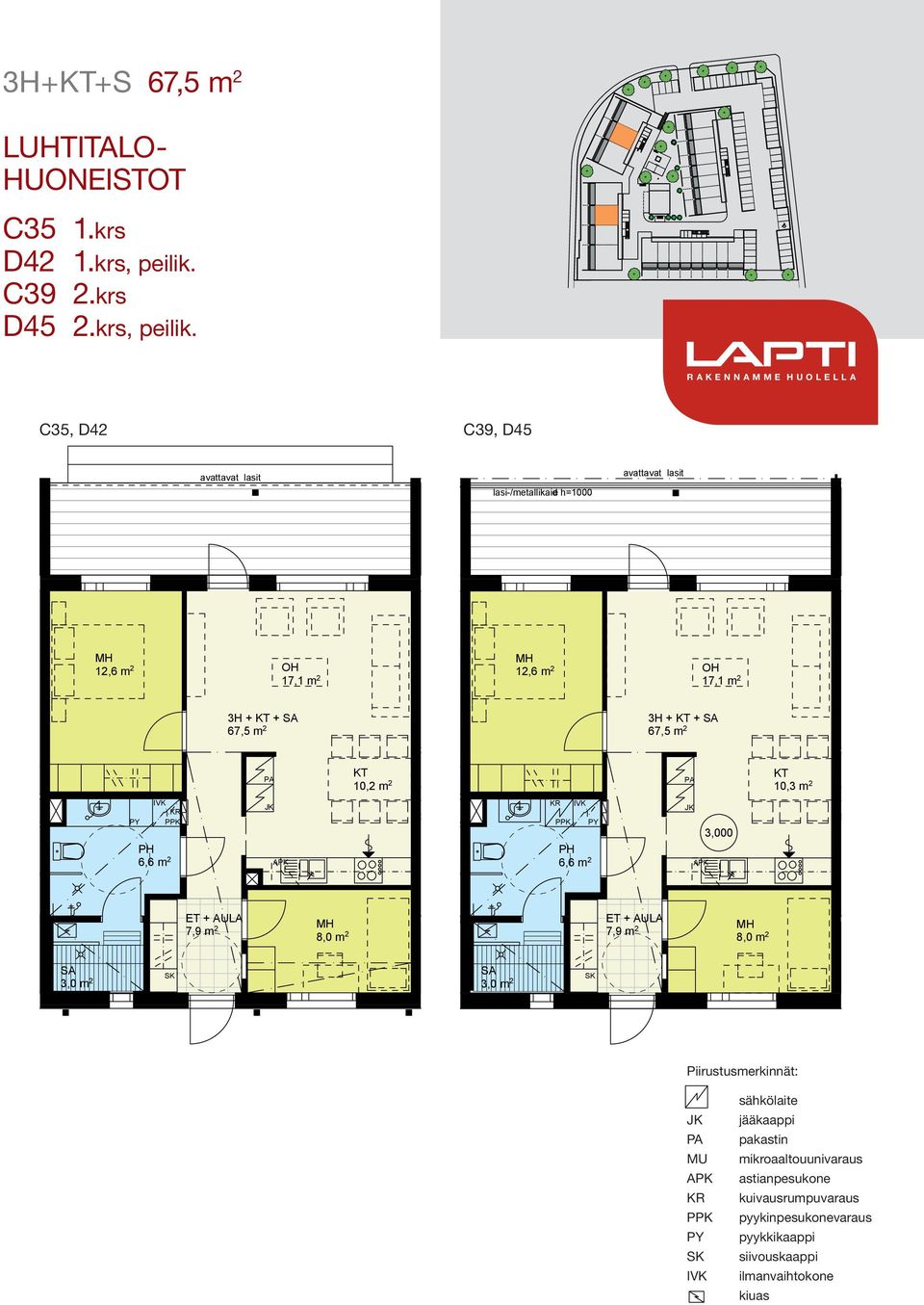 C35, D42 C39, D45 avattavat lasit lasi-/metallikaide h=1000 avattavat lasit 12,6 m 2