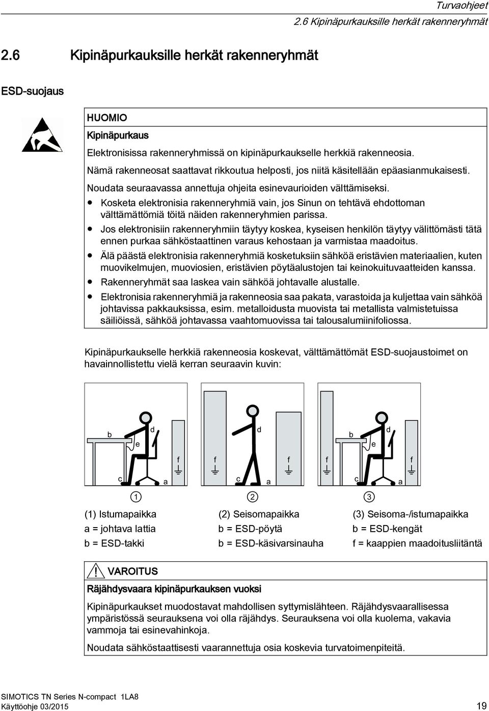 Nämä rakenneosat saattavat rikkoutua helposti, jos niitä käsitellään epäasianmukaisesti. Noudata seuraavassa annettuja ohjeita esinevaurioiden välttämiseksi.