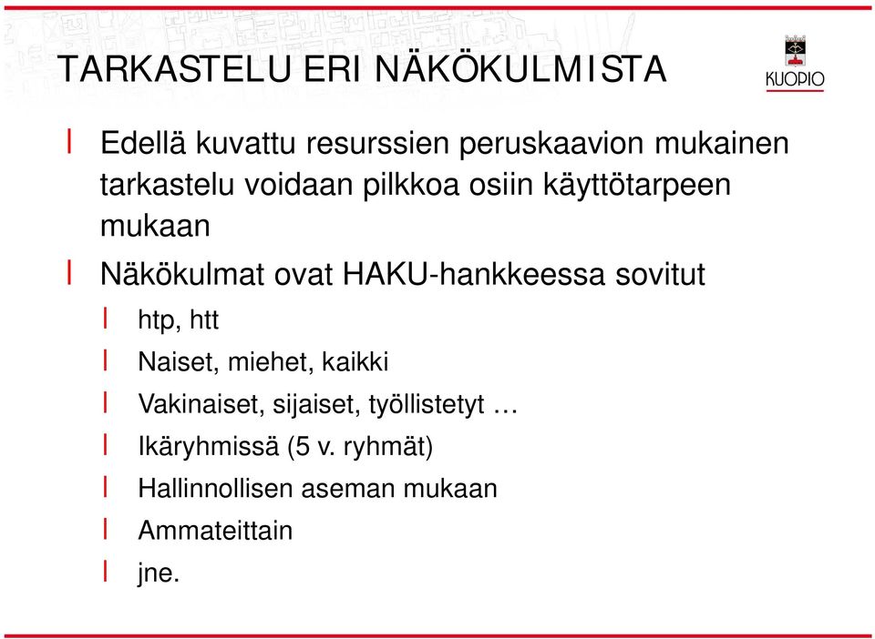 HAKU-hankkeessa sovitut htp, htt Naiset, miehet, kaikki Vakinaiset, sijaiset,