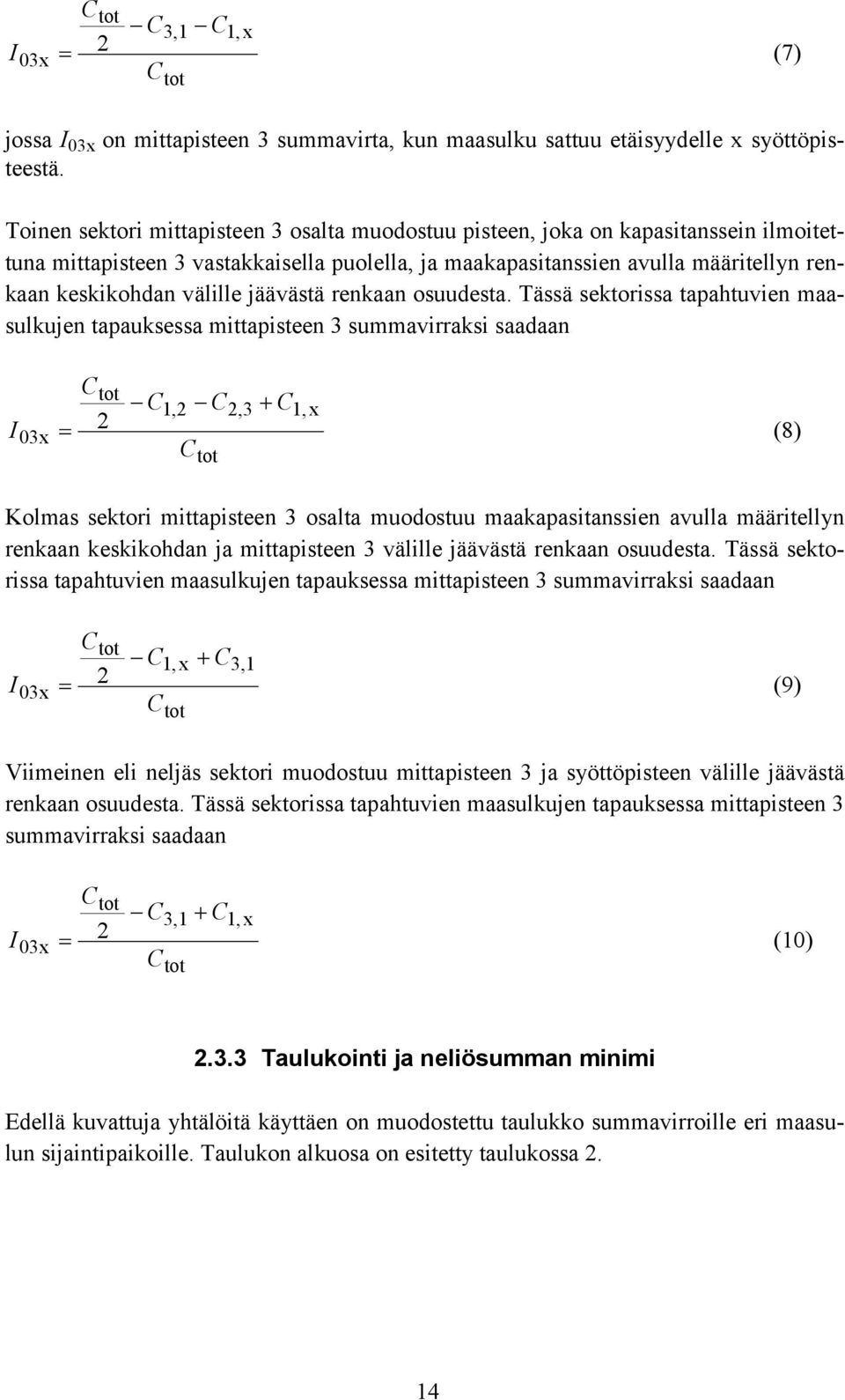 jäävästä renkaan osuudesta.