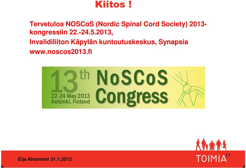 Society) 2013- kongressiin 22.-24.5.