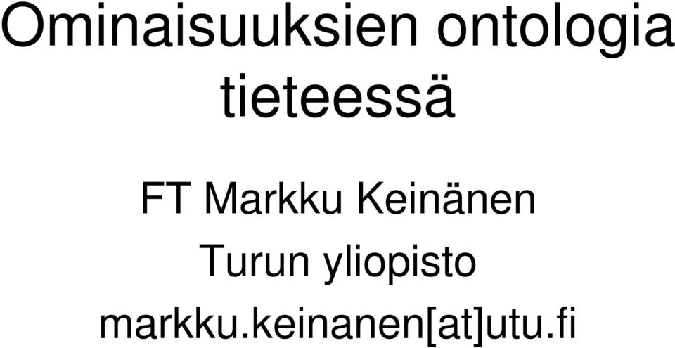 Markku Keinänen Turun