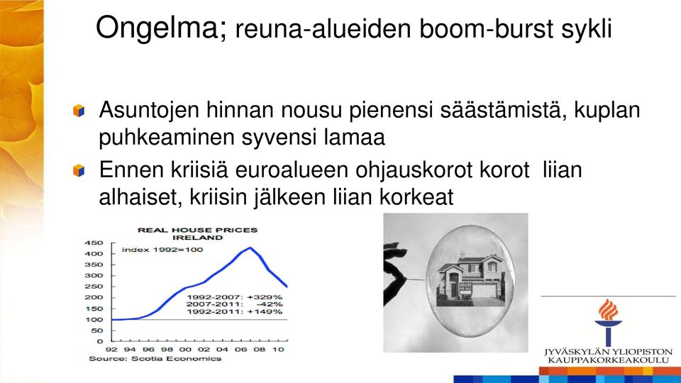 puhkeaminen syvensi lamaa Ennen kriisiä euroalueen