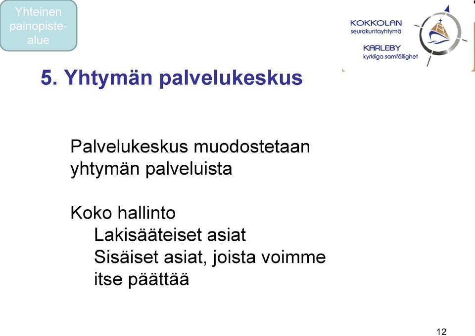 muodostetaan yhtymän palveluista Koko