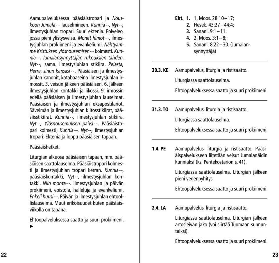 Pelasta, Herra, sinun kansasi - -. Pääsiäisen ja ilmestysjuhlan kanonit, katabaaseina ilmestysjuhlan irmossit. 3. veisun jälkeen pääsiäisen, 6. jälkeen ilmestysjuhlan kontakki ja iikossi. 9.