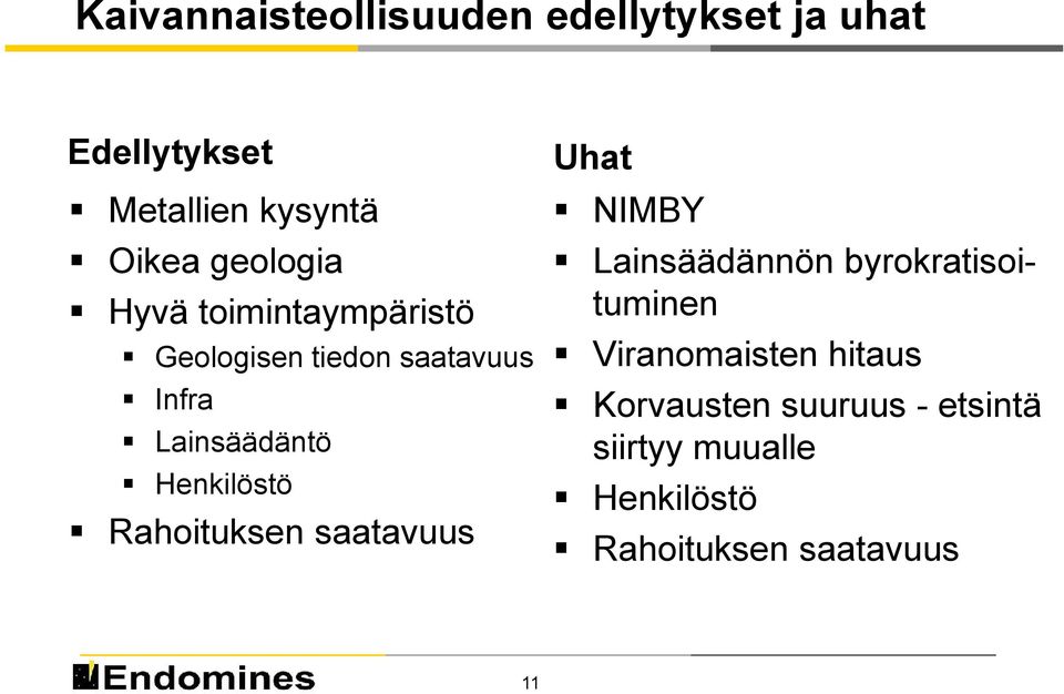 Geologisen tiedon saatavuus Viranomaisten hitaus Infra Korvausten suuruus - etsintä