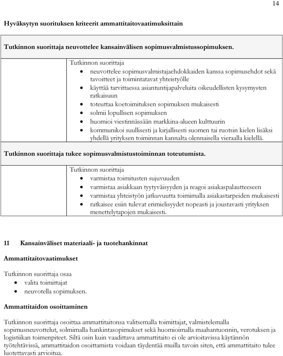 koetoimituksen sopimuksen mukaisesti solmii lopullisen sopimuksen huomioi viestinnässään markkina-alueen kulttuurin kommunikoi suullisesti ja kirjallisesti suomen tai ruotsin kielen lisäksi yhdellä