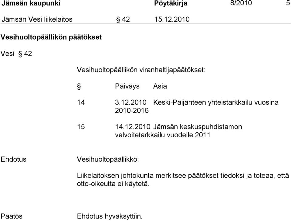 2010 Keski-Päijänteen yhteistarkkailu vuosina 2010-2016 15 14.12.
