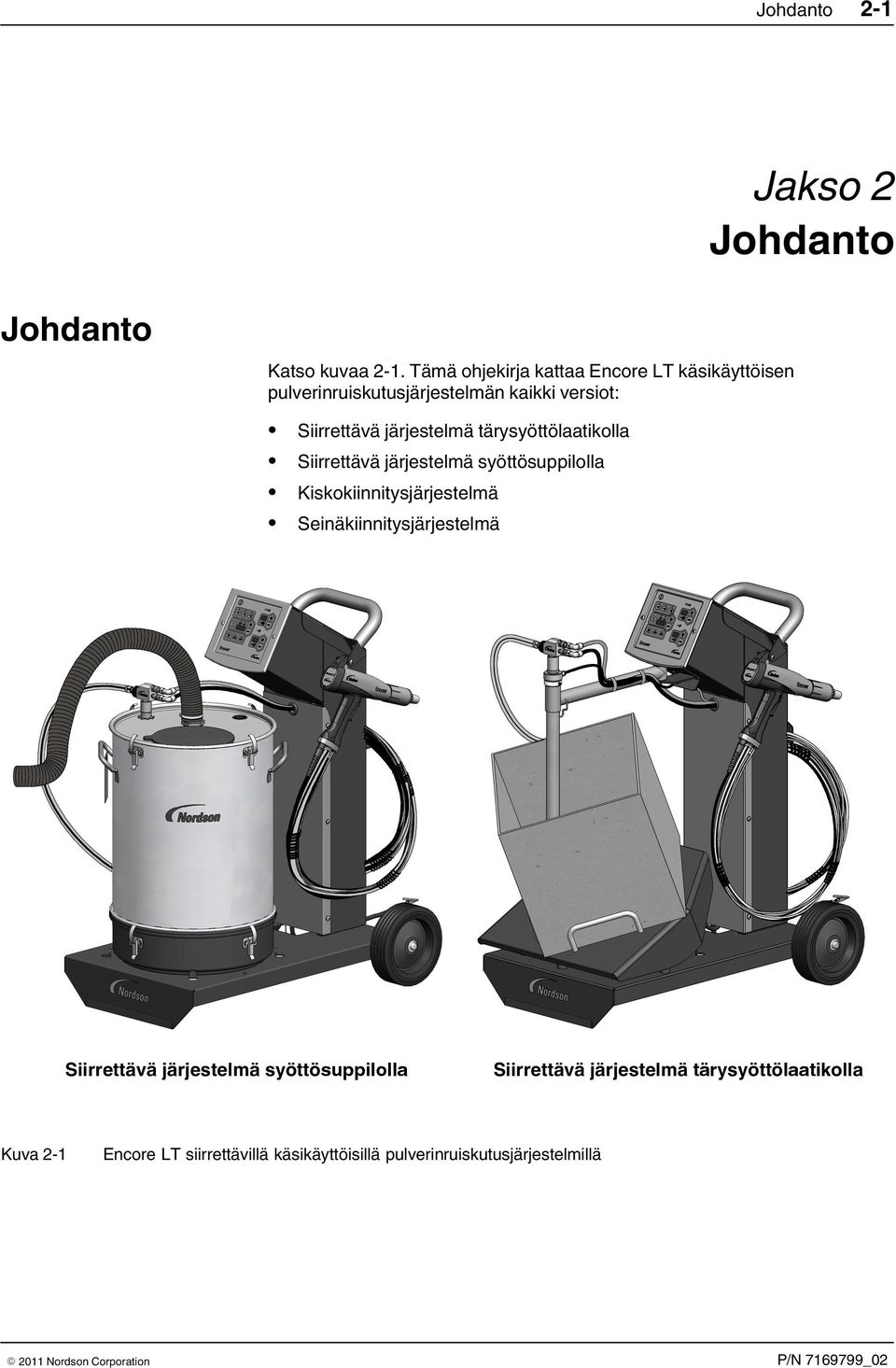 järjestelmä tärysyöttölaatikolla Siirrettävä järjestelmä syöttösuppilolla Kiskokiinnitysjärjestelmä