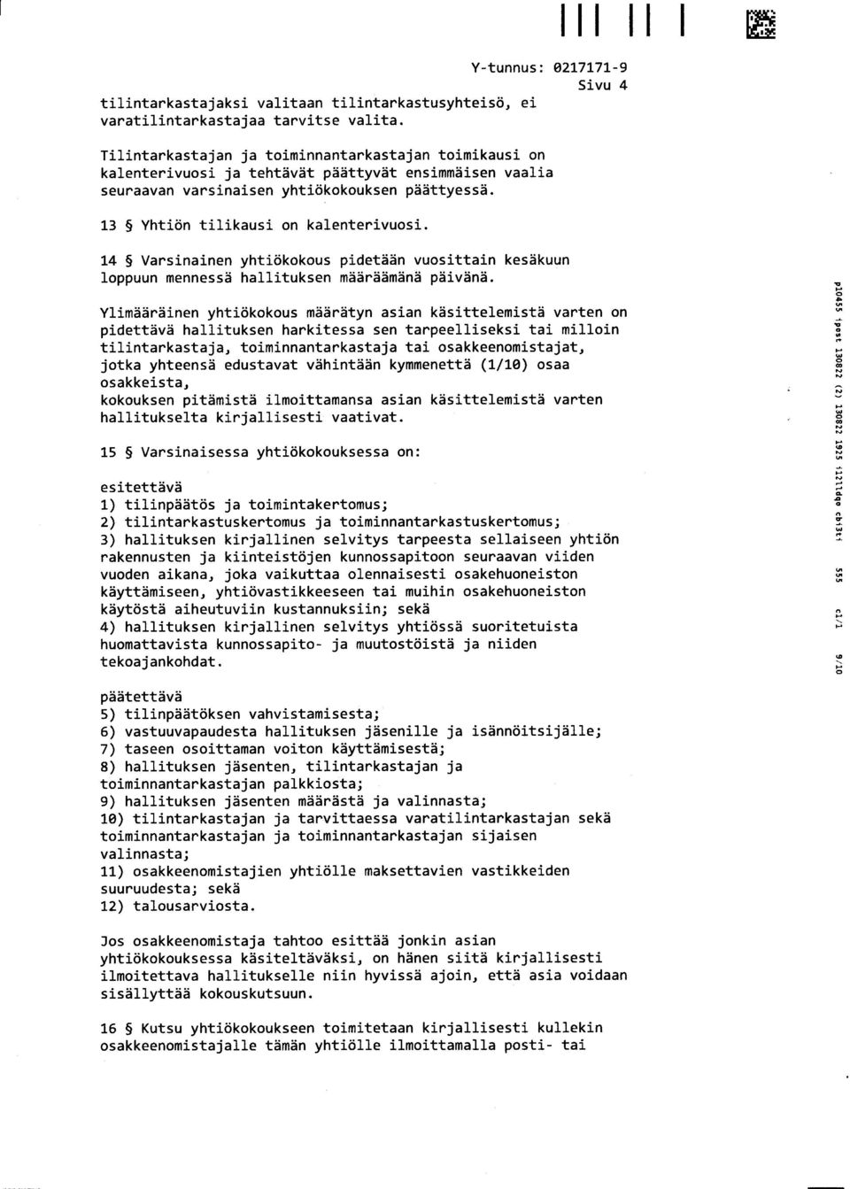 tl 1 5 Vansinainen yhtlökkus pidetään vusittain kesäkuun lppuun mennessä hallituksen määräämänä päivänä.