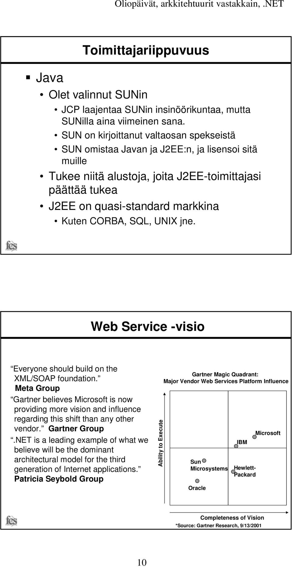 SQL, UNIX jne. Web Service -visio Everyone should build on the XML/SOAP foundation.