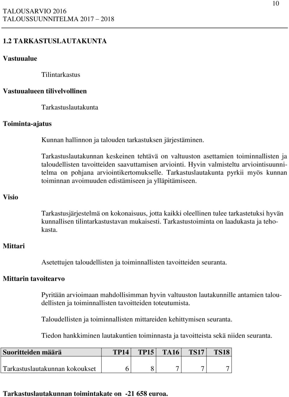Hyvin valmisteltu arviointisuunnitelma on pohjana arviointikertomukselle. Tarkastuslautakunta pyrkii myös kunnan toiminnan avoimuuden edistämiseen ja ylläpitämiseen.