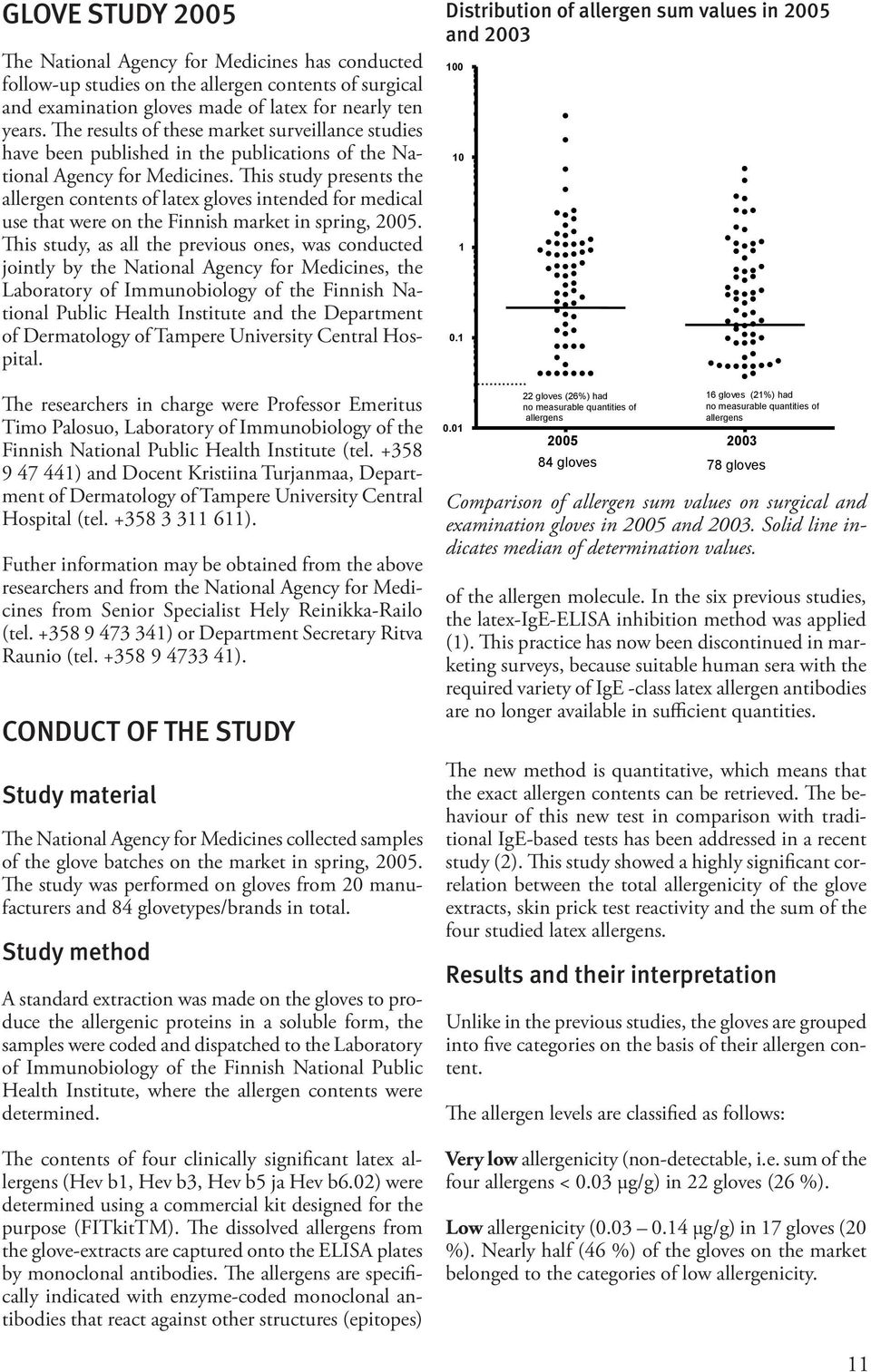 This study presents the allergen contents of latex gloves intended for medical use that were on the Finnish market in spring, 2005.