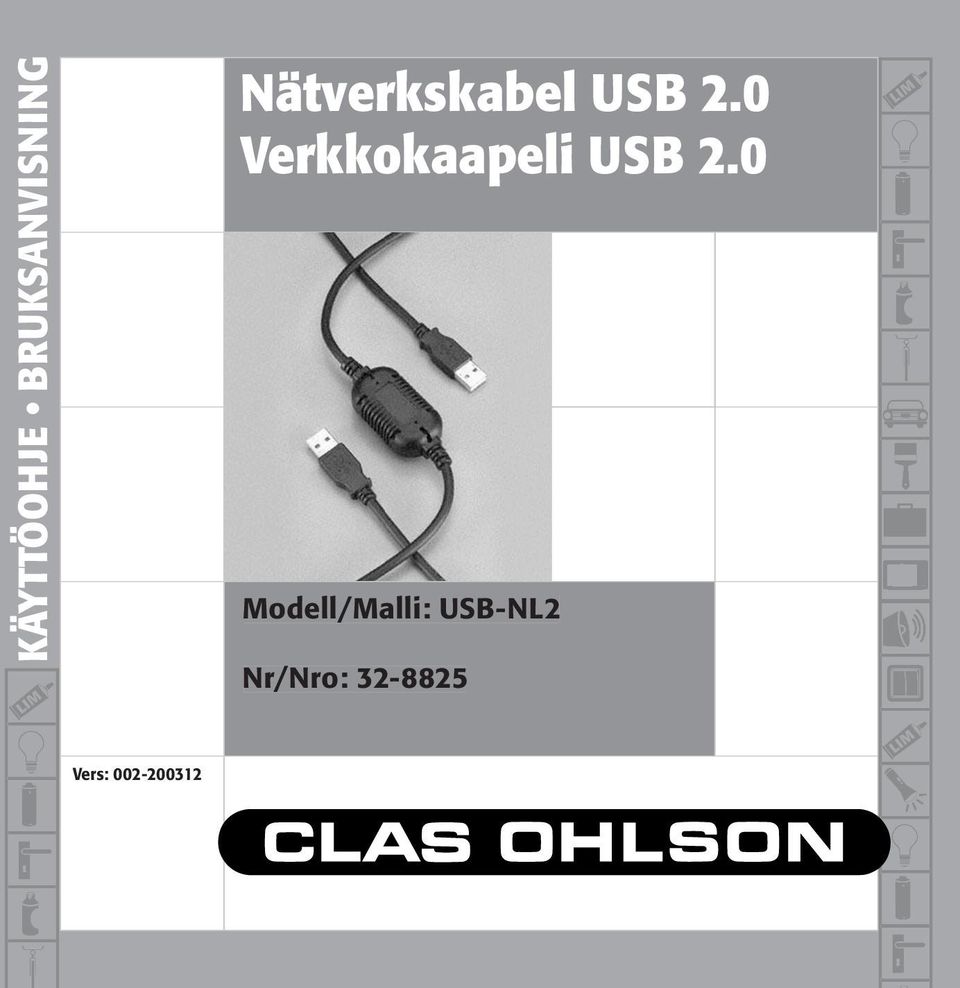 0 Verkkokaapeli USB 2.