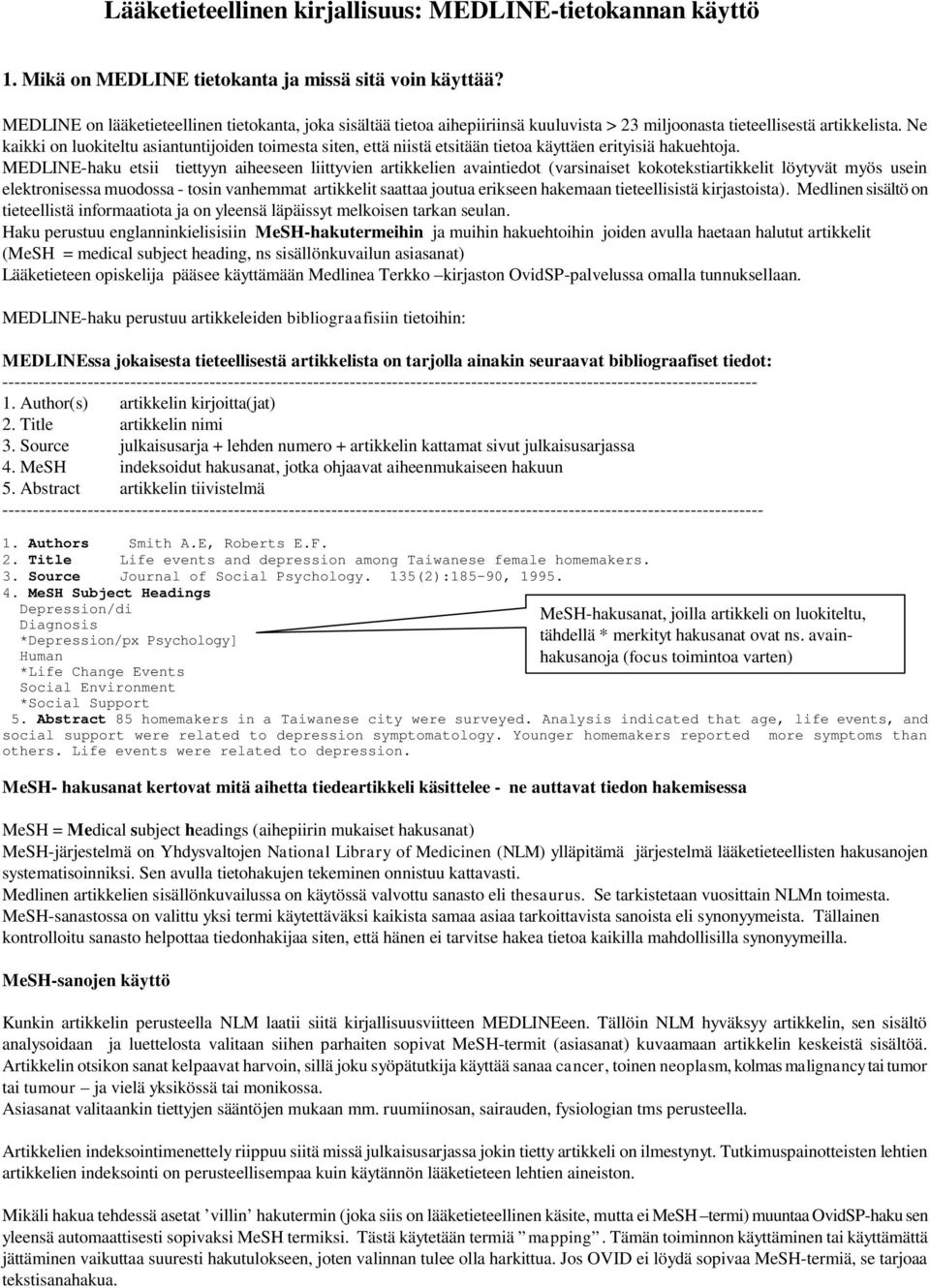 Ne kaikki on luokiteltu asiantuntijoiden toimesta siten, että niistä etsitään tietoa käyttäen erityisiä hakuehtoja.