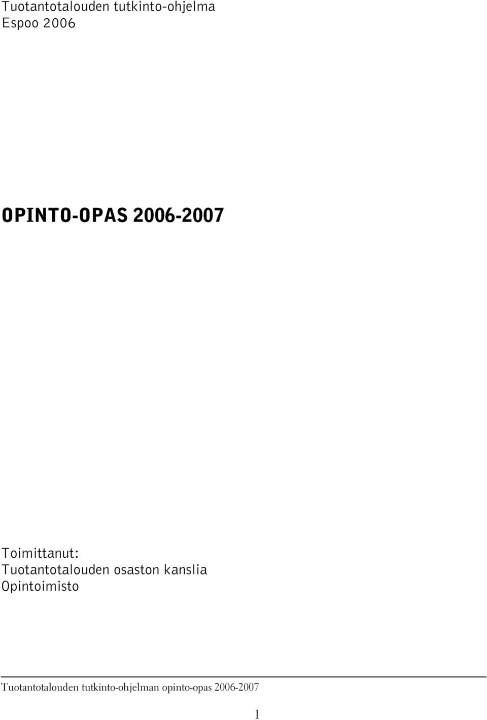 OPINTO-OPAS 2006-2007