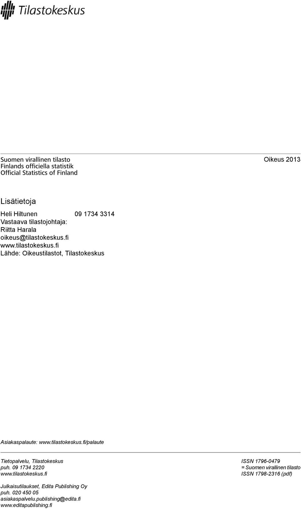 09 1734 2220 www.tilastokeskus.