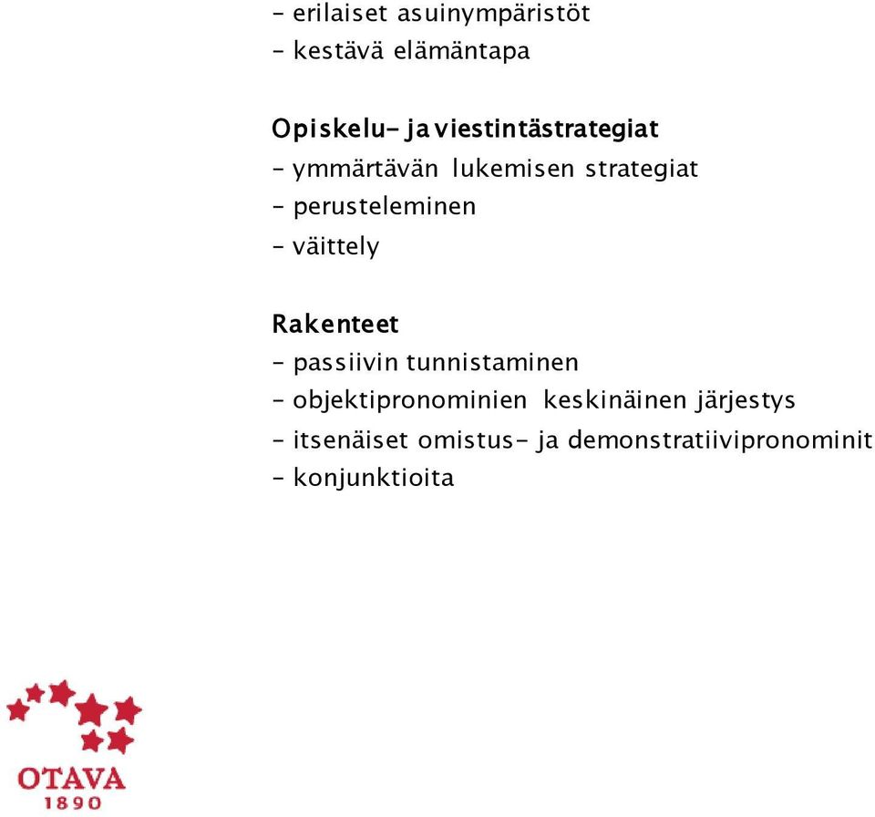 tunnistaminen objektipronominien keskinäinen järjestys