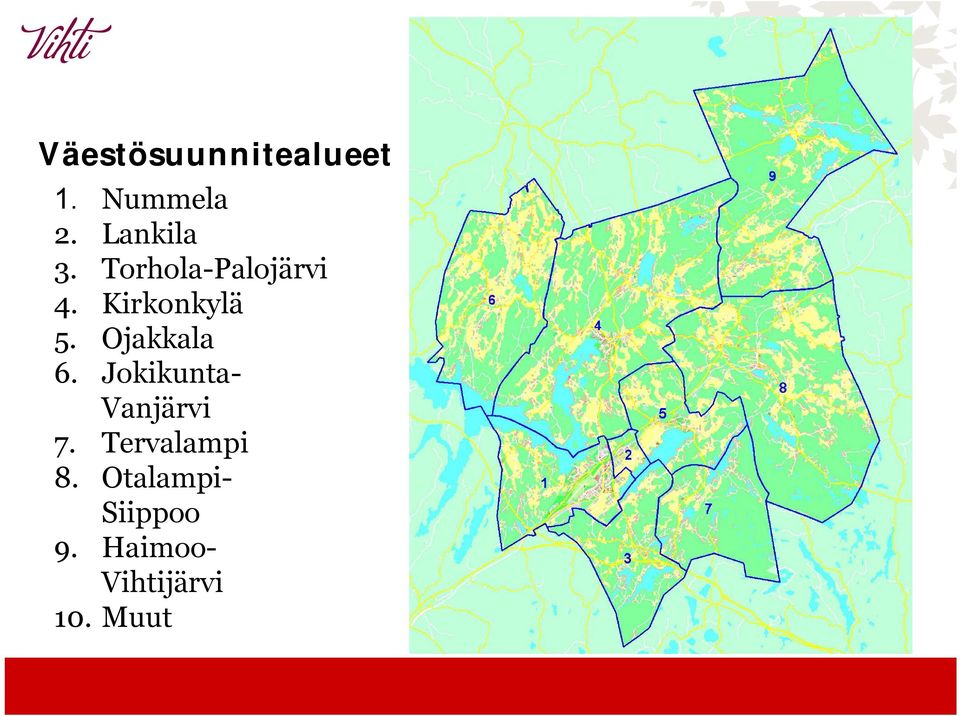 Ojakkala 6. Jokikunta- Vanjärvi 7.