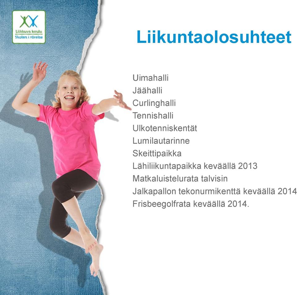 Lähiliikuntapaikka keväällä 2013 Matkaluistelurata talvisin