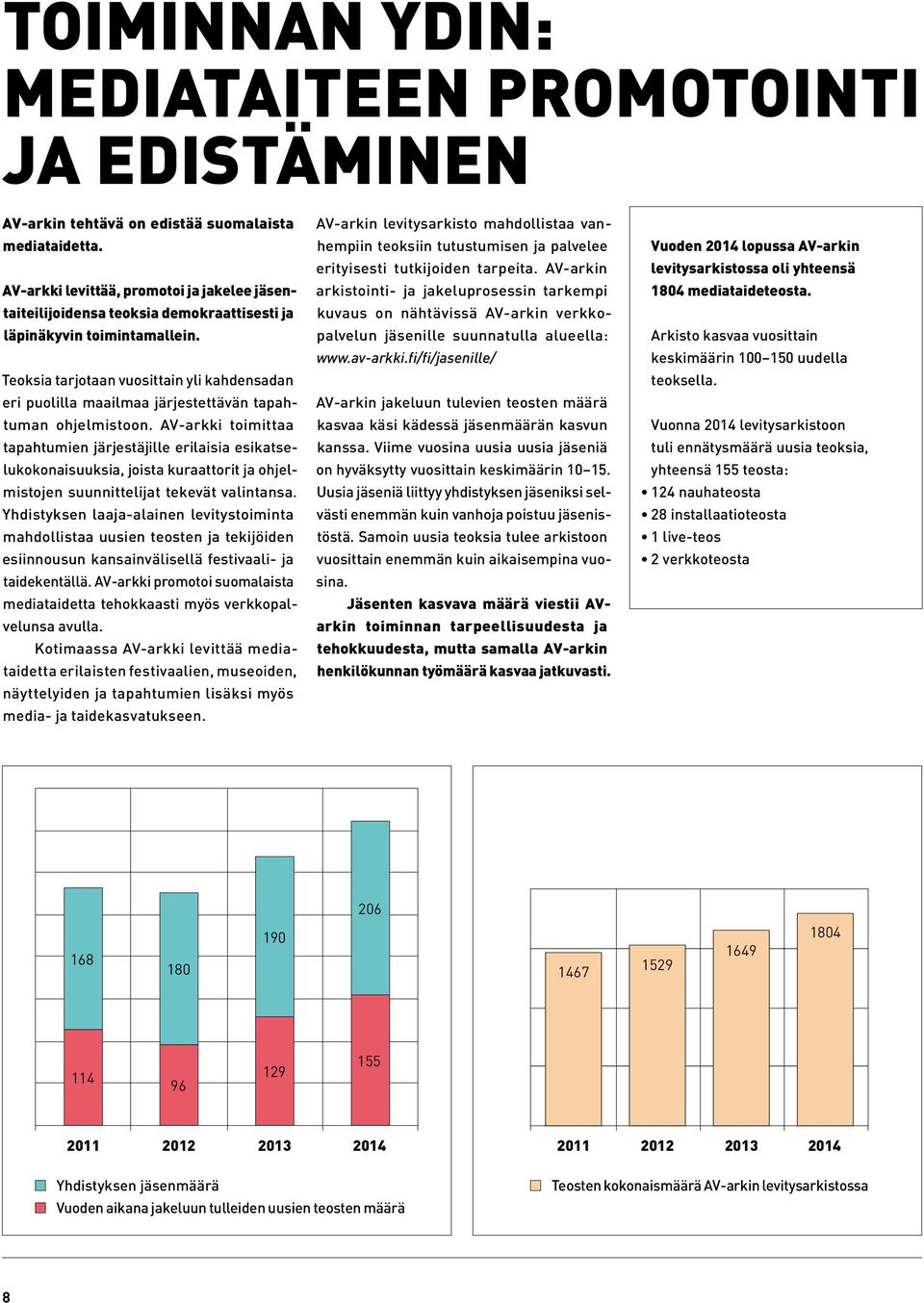 Teoksia tarjotaan vuosittain yli kahdensadan eri puolilla maailmaa järjestettävän tapahtuman ohjelmistoon.
