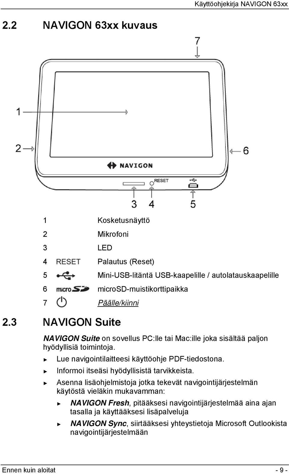 Lue navigointilaitteesi käyttöohje PDF-tiedostona. Informoi itseäsi hyödyllisistä tarvikkeista.