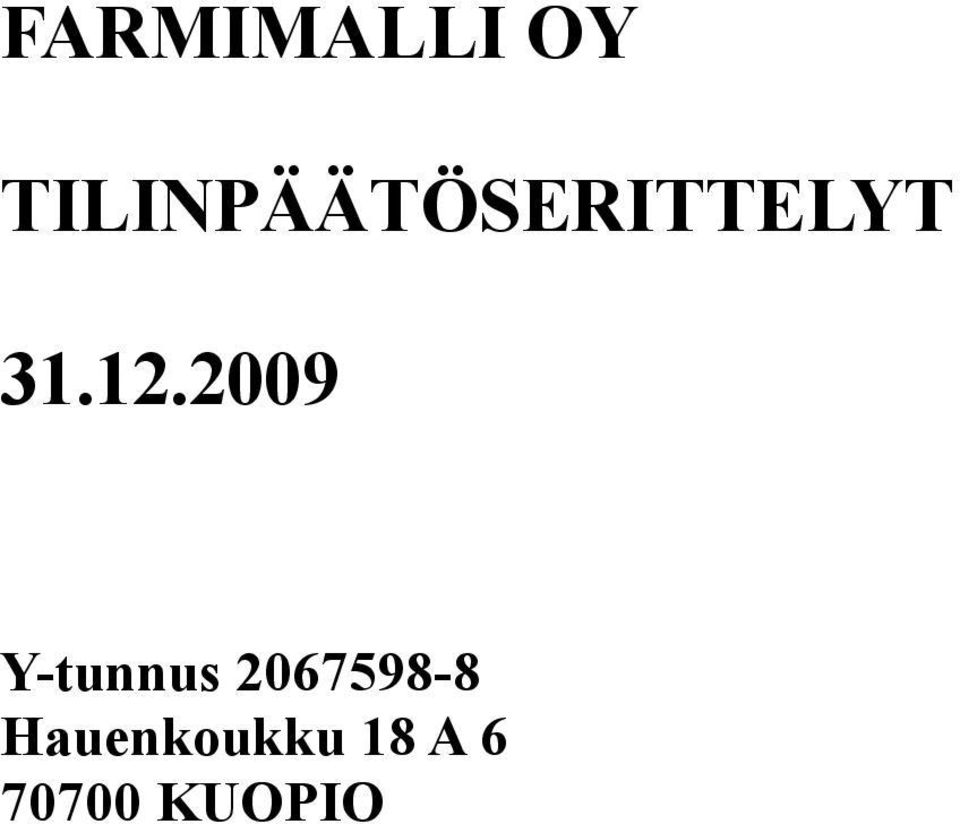 12.2009 Y-tunnus