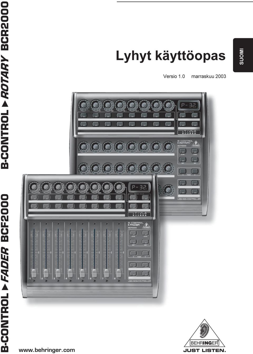 BCR2000 Lyhyt käyttöopa