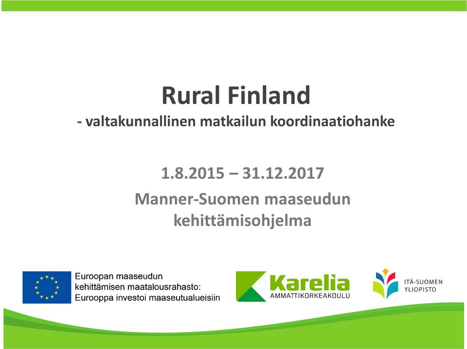 koordinaatiohanke 1.8.2015 31.