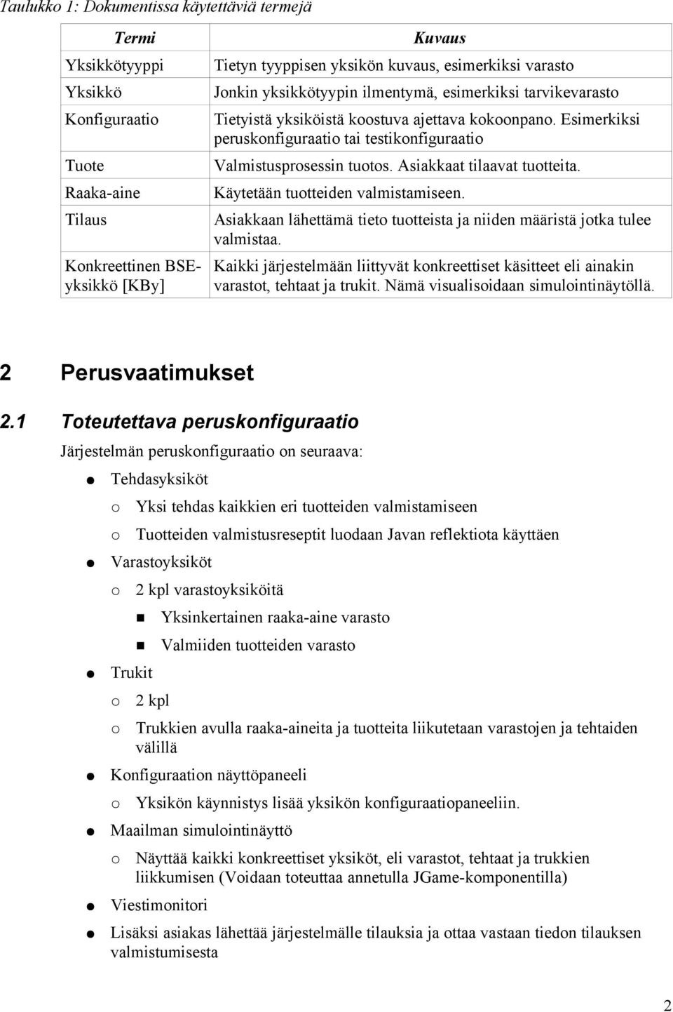 Asiakkaat tilaavat tuotteita. Käytetään tuotteiden valmistamiseen. Asiakkaan lähettämä tieto tuotteista ja niiden määristä jotka tulee valmistaa.
