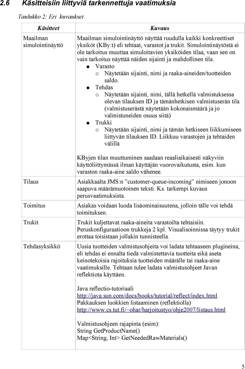 Simulointinäytöstä ei ole tarkoitus muuttaa simuloitavien yksiköiden tilaa, vaan sen on vain tarkoitus näyttää näiden sijainti ja mahdollinen tila.